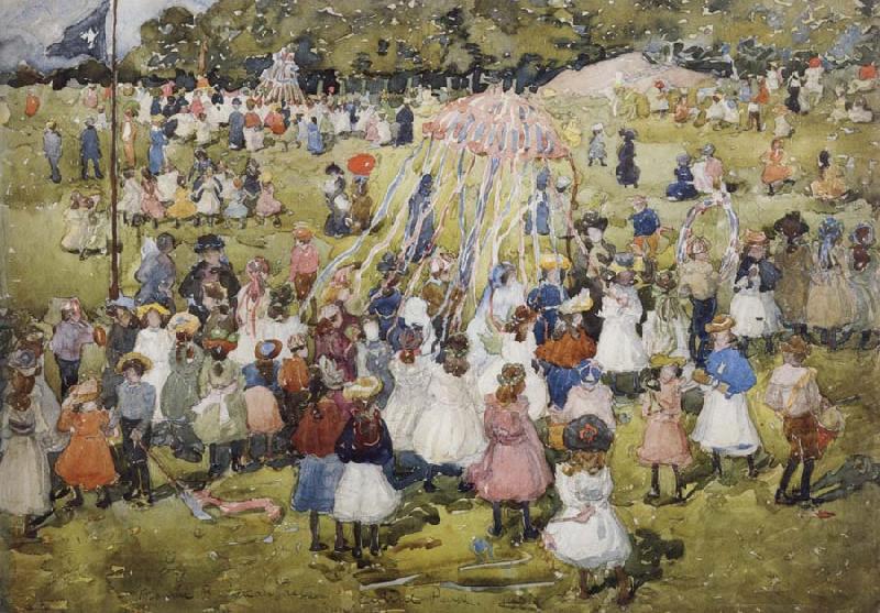 May Day,Central Park, Maurice Prendergast